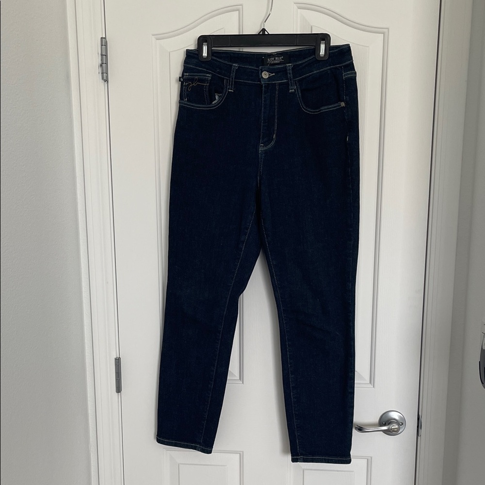 Judy Blue Women's Deep Indigo Straight Leg Jeans